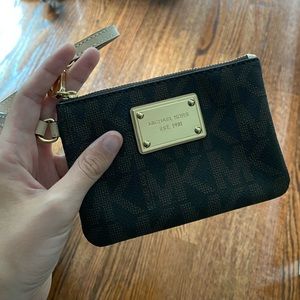 Chocolate Brown Michael Kors Wristlet